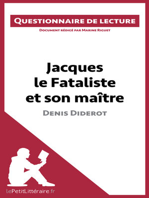 cover image of Jacques le Fataliste et son maître de Denis Diderot